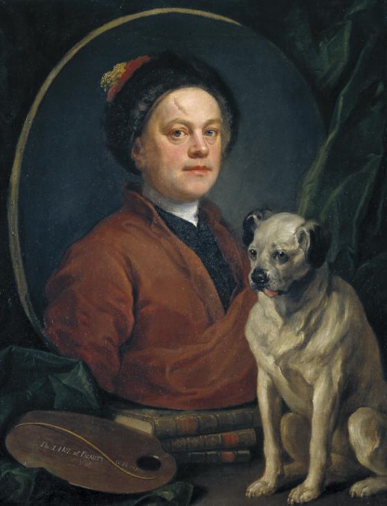 The Painter and his Pug 1745 by William Hogarth 1697-1764